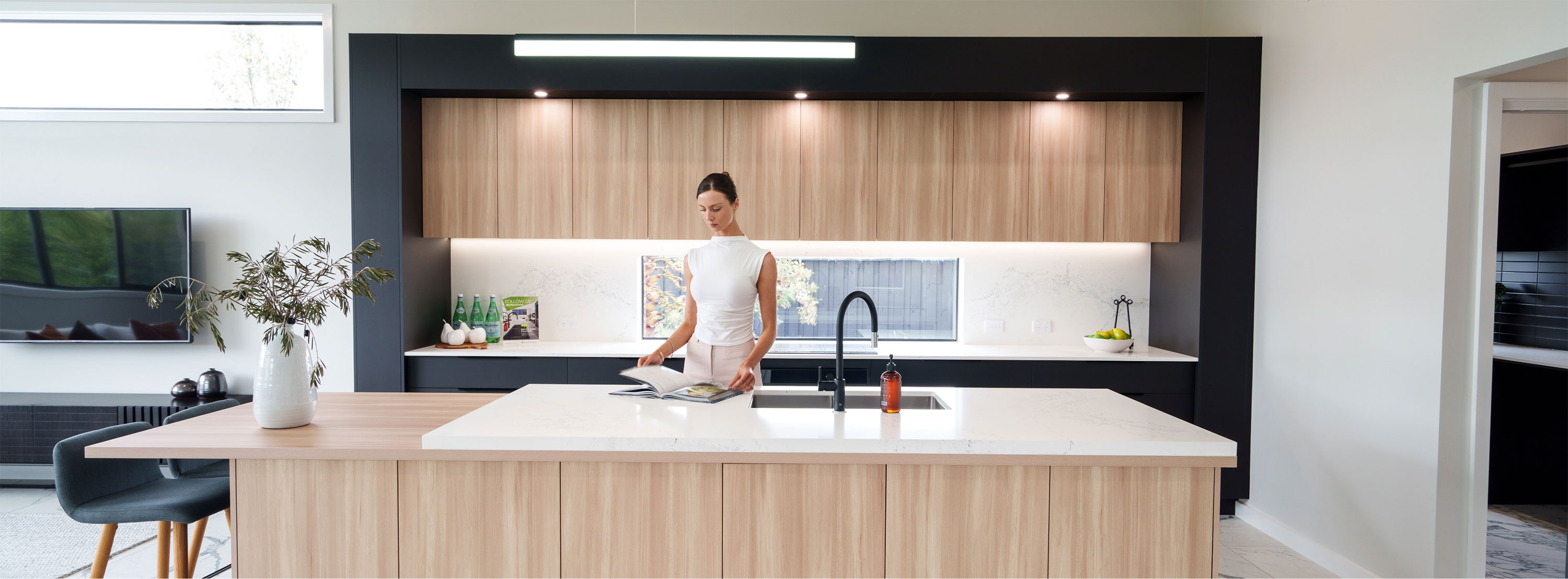 Stylish modern kitchen in a new home