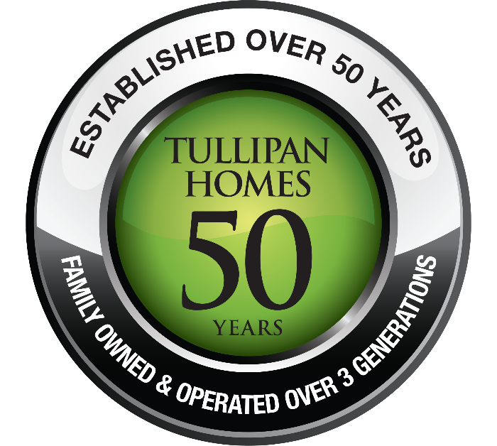 Tullipan Homes 50 Years Logo