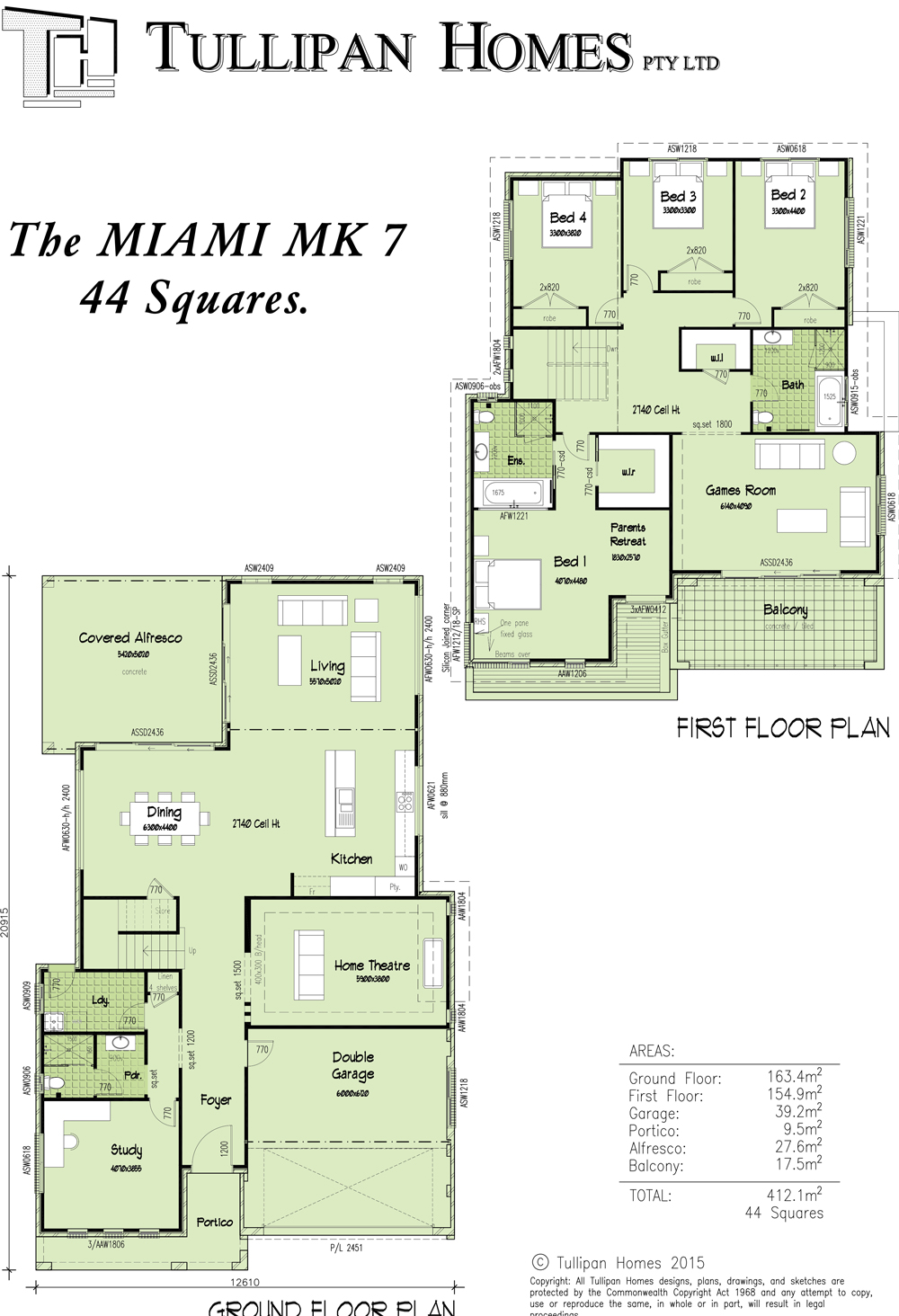 MIAMI MKVII - Double storey no split, Home Design, Tullipan Homes