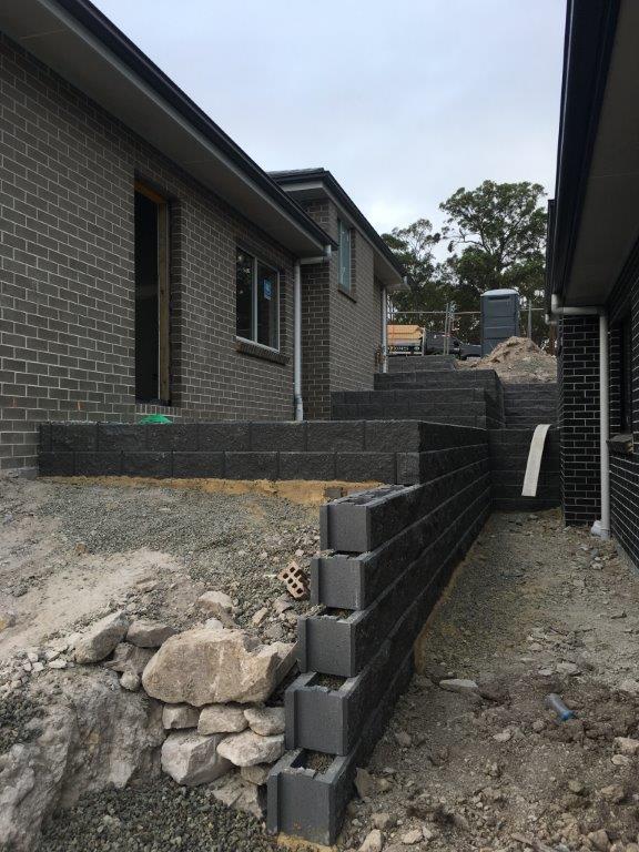 Concrete block retaining walls by Habitat Landscapes ...