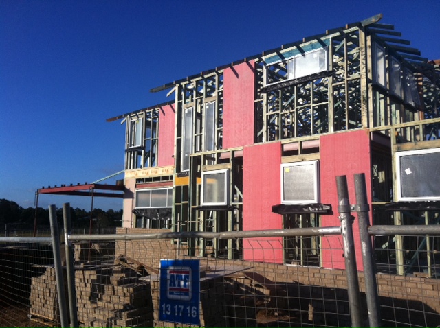 San Souci Display Home Wall Frames and Brickwork.